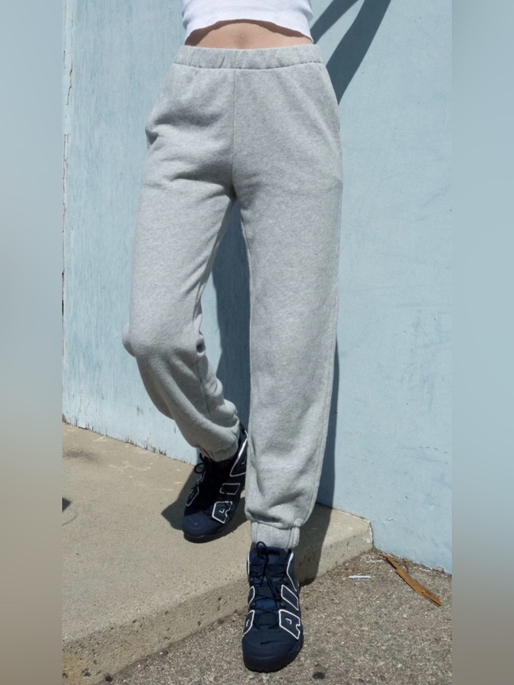 Brandy Melville slouchy sweatpants joggers gray blue (one size fits all)